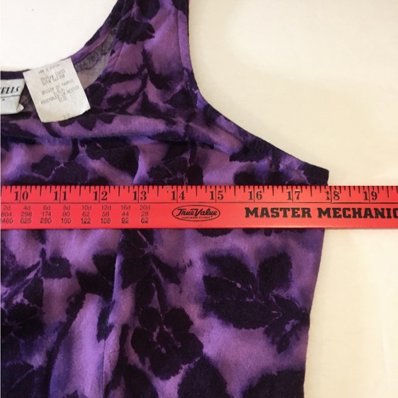 Caroline Wells Vintage Purple Floral Sleeveless Maxi Dress, Petite 12 - Picture 6 of 8